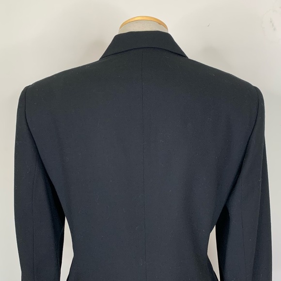 Lauren Ralph Lauren size 4 black wool vintage double breasted embroidered blazer - Picture 5 of 16